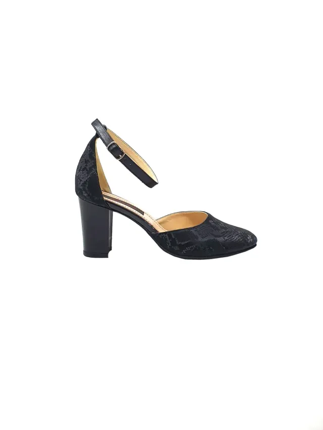 Catinca Shoes D14 SN sandale dama piele sarpe negru