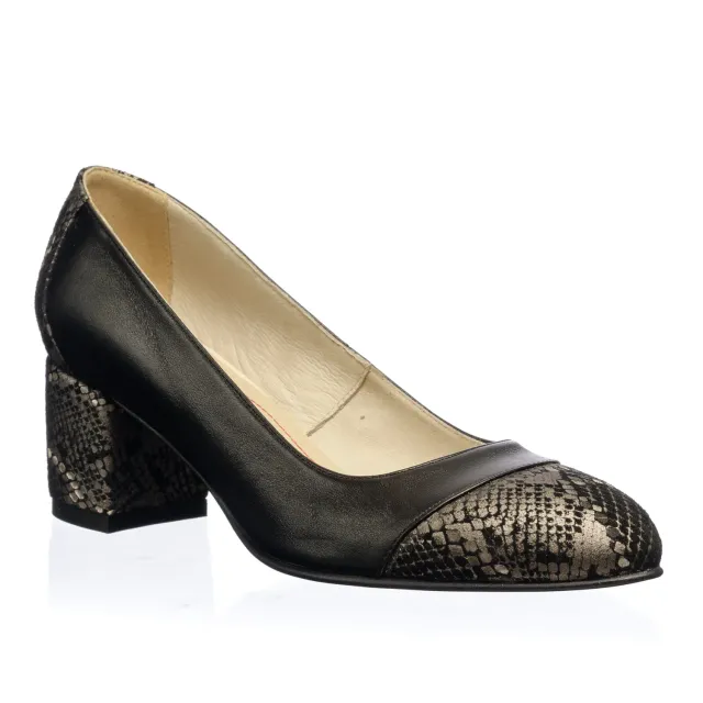 Catinca Shoes A5 NSN pantofi piele naturala sarpe negru