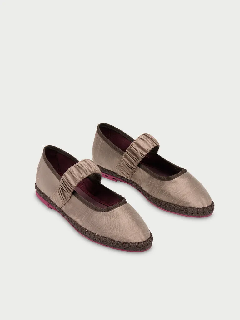Flagelus Mafalda Silver pantofi matase gri