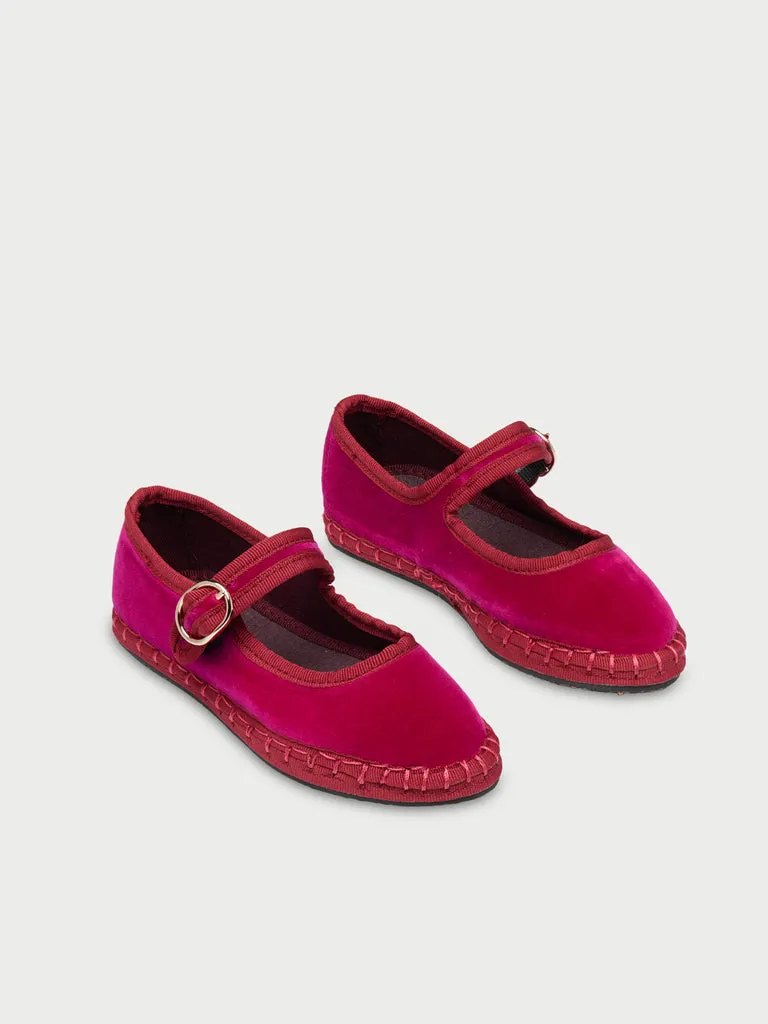 Flagelus Pip Kids pantofi fuchsia catifea