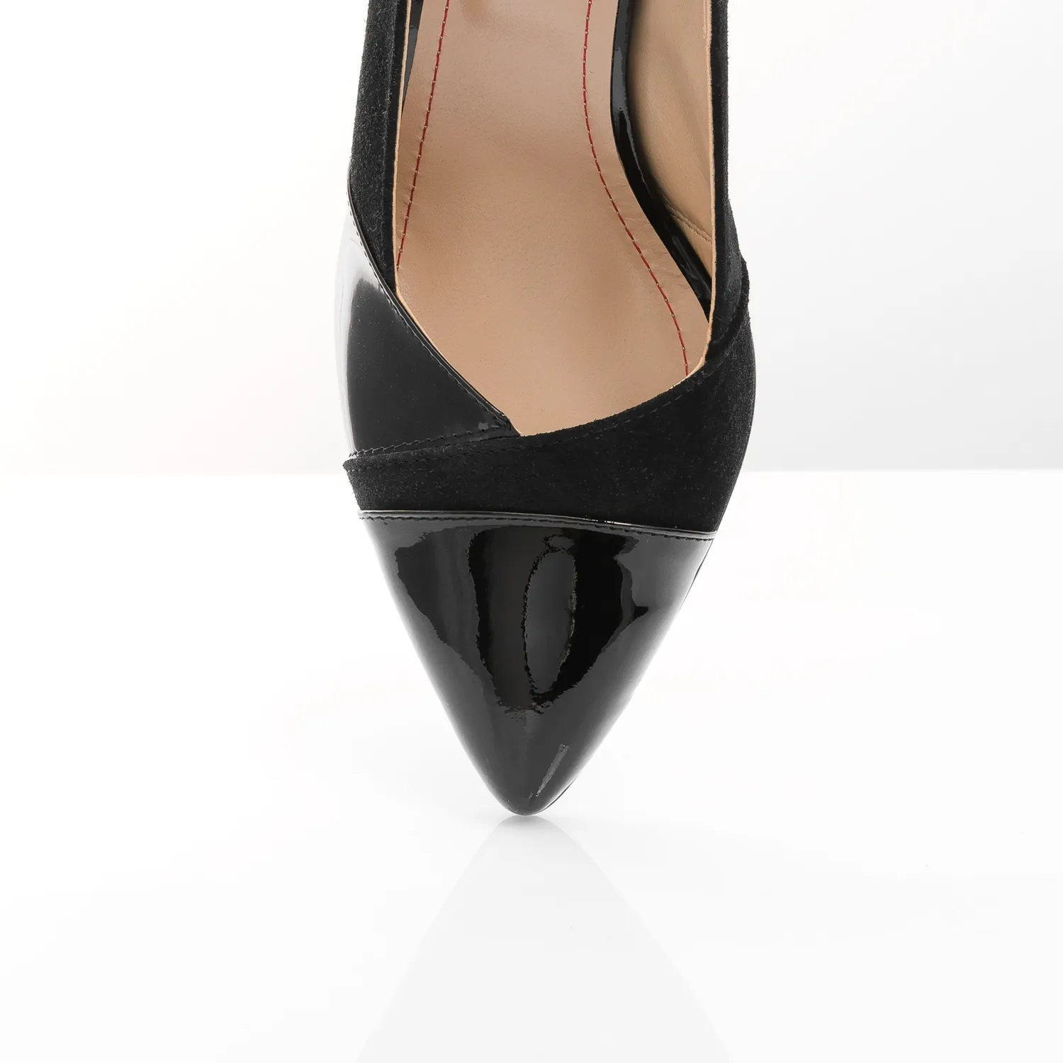 Catinca Shoes D50 NAL sandale damă piele naturală negru lac