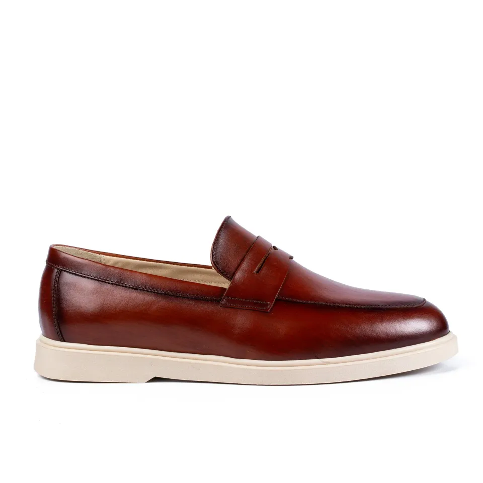 Lucas Shoes Ezra mocasini barbati coniac piele