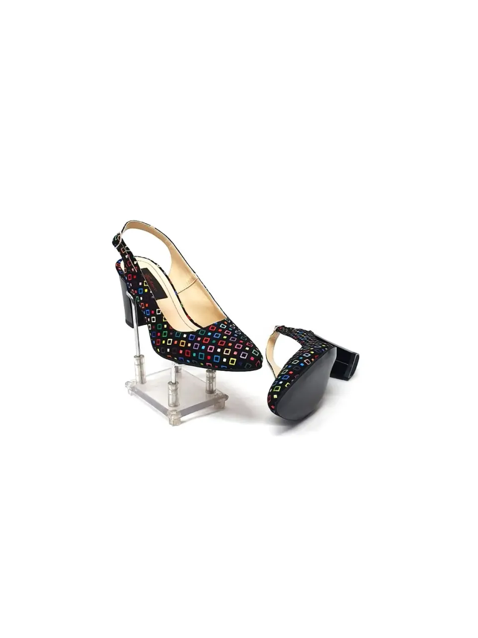 Catinca Shoes V7 PC sandale dama piele patratele colorate