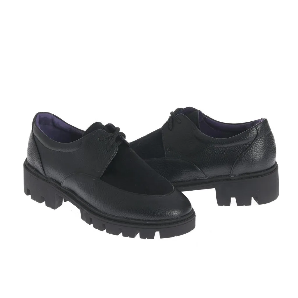 Ana Urbana Houston pantofi derby negri talpă chunky