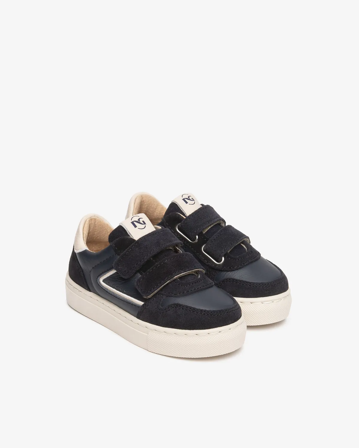 NeroGiardini Junior sneakers băieți piele velur cu scai