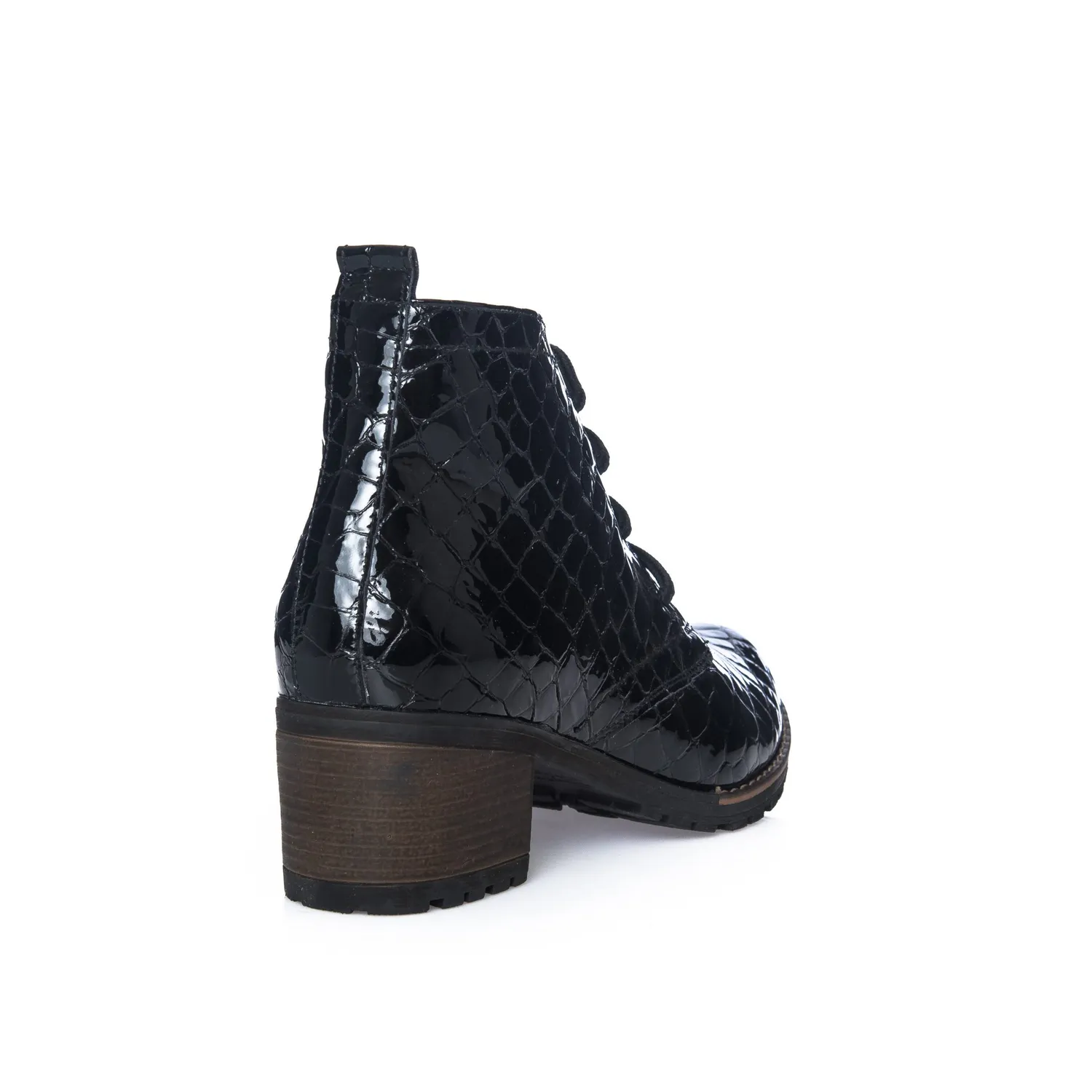 Catinca Shoes BC16 NC ghete dama negru croco piele