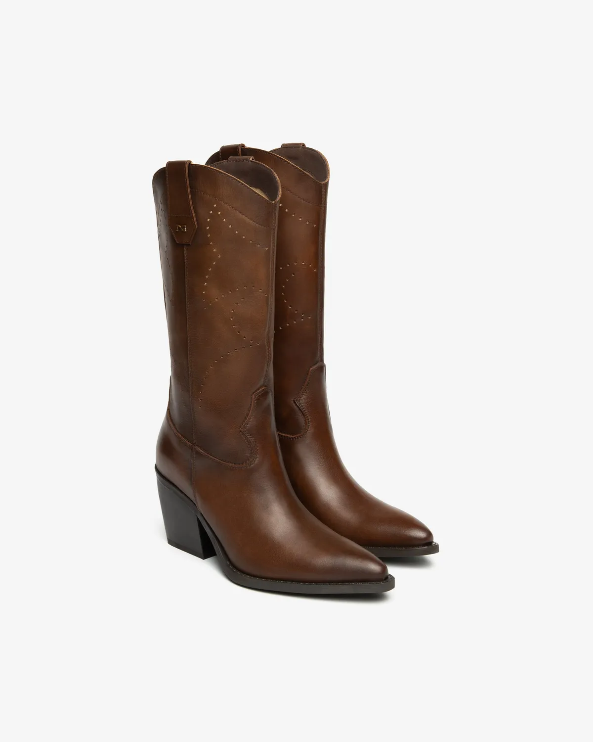 NeroGiardini cizme dama piele western toc 75 mm