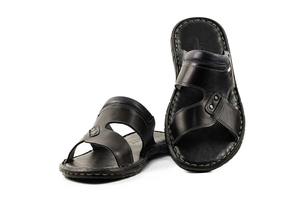 Lucas Shoes Sandale 300 sandale negre barbati piele