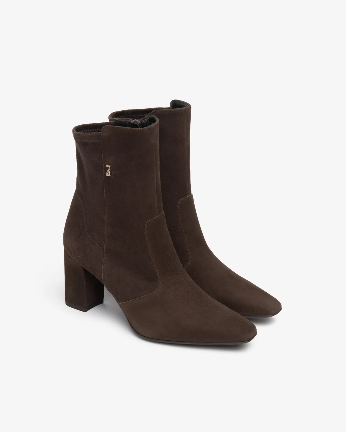 NeroGiardini botine dama piele intoarsa toc 75 mm