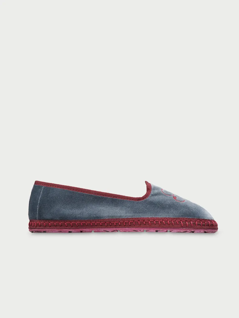 Flagelus Classic Daria slippers catifea gri visiniu