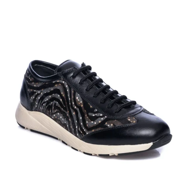 Catinca Shoes AD8 NS pantofi sport damă piele negru șarpe