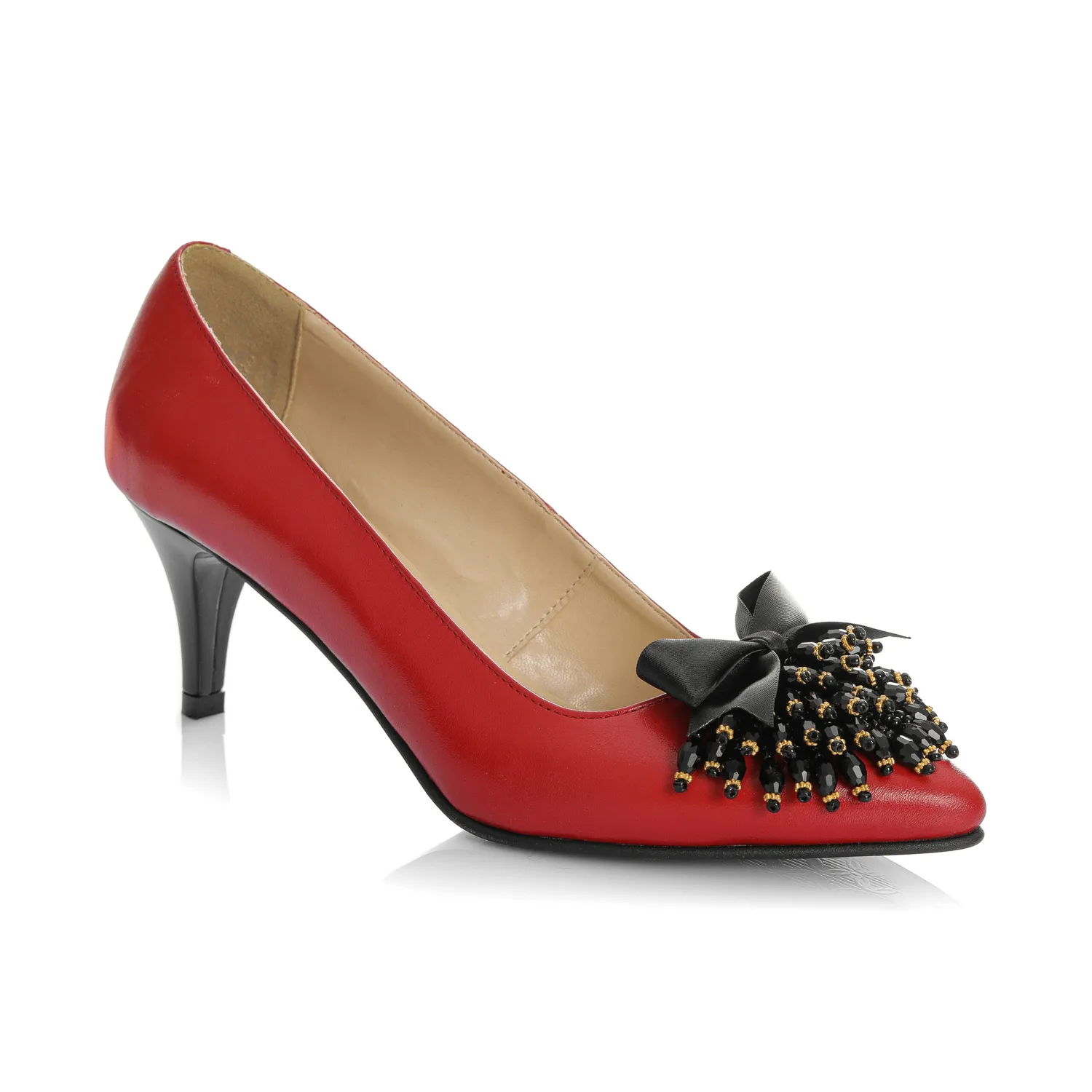 Catinca Shoes A54 RB pantofi dama rosu box piele naturala