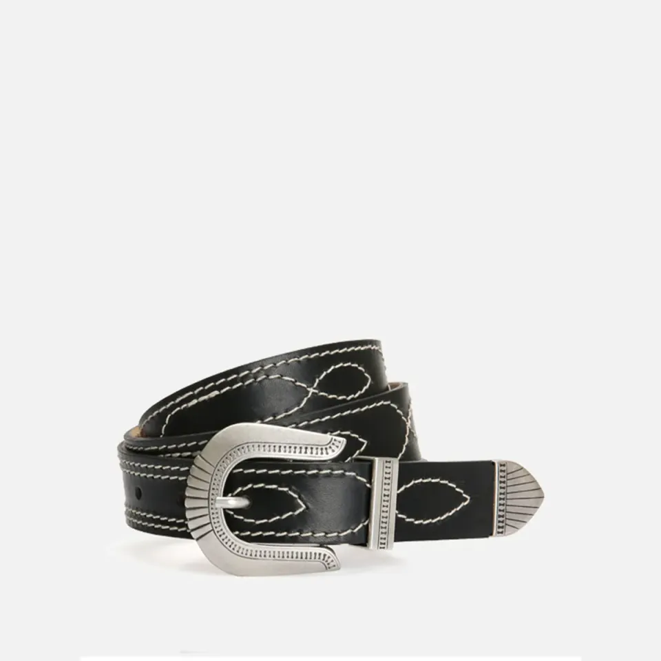 Cecilia Bringheli Pugno curea piele neagra stil western
