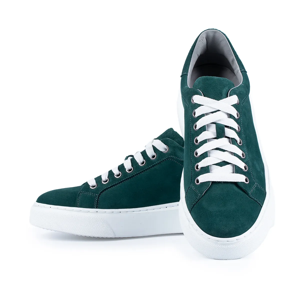 Lucas Shoes Pedro 510 sneakers verde velur piele