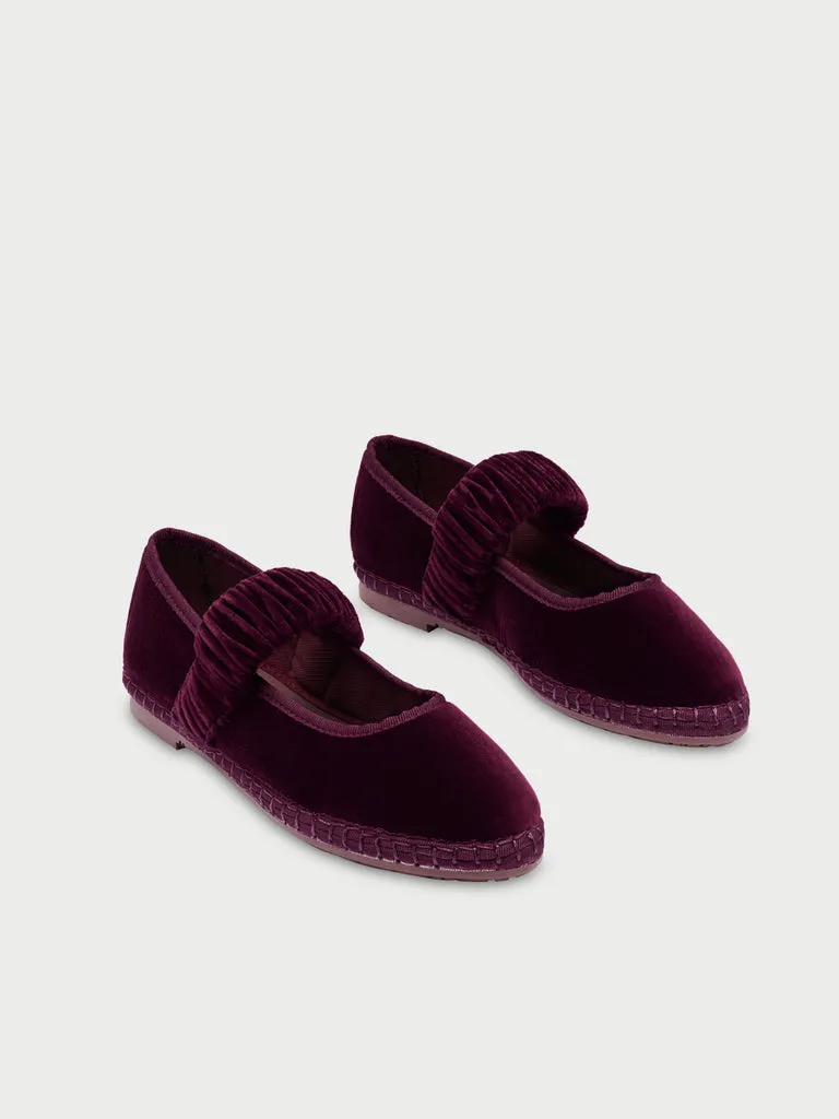 Flagelus Mafalda Wine pantofi catifea visiniu