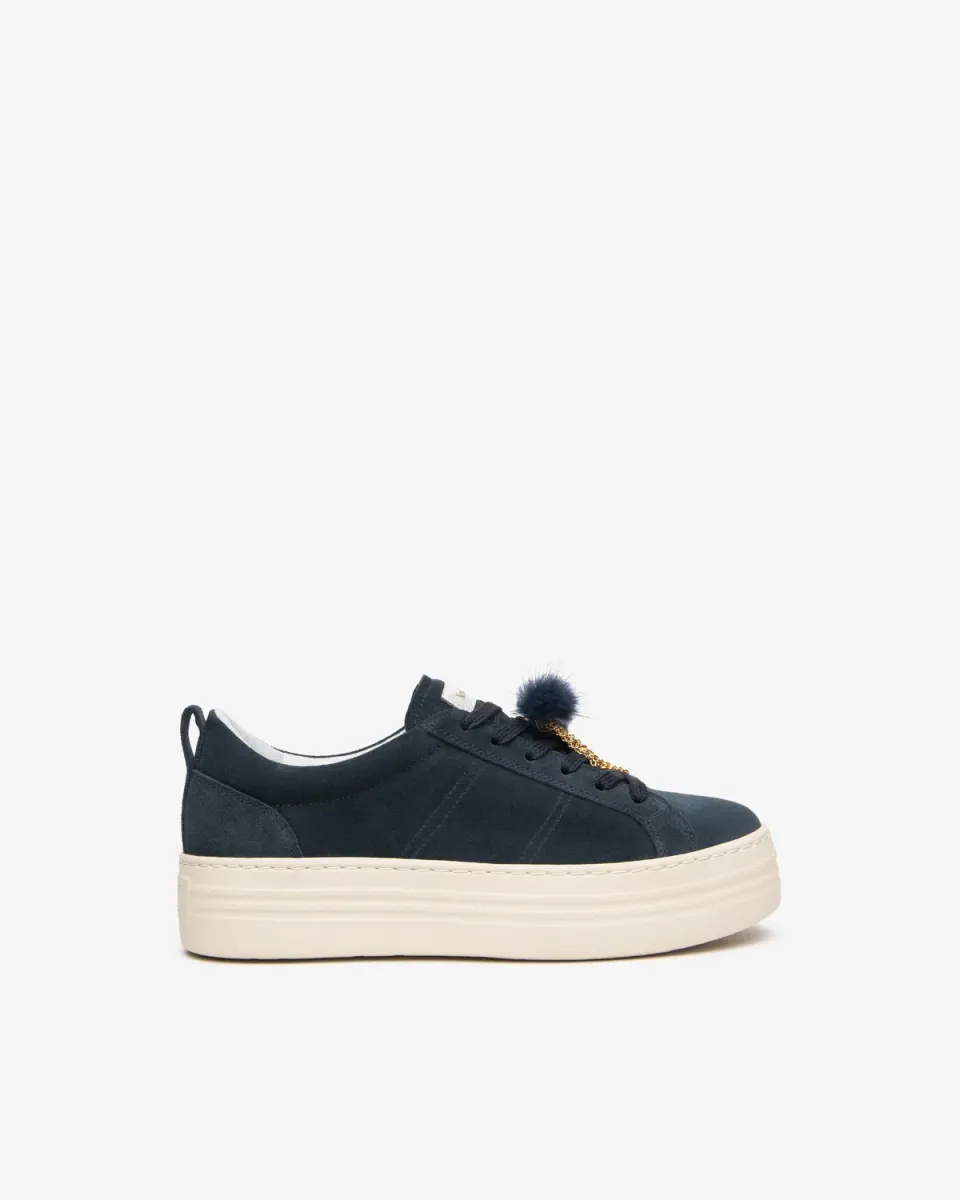NeroGiardini sneakers damă piele întoarsă cu platformă