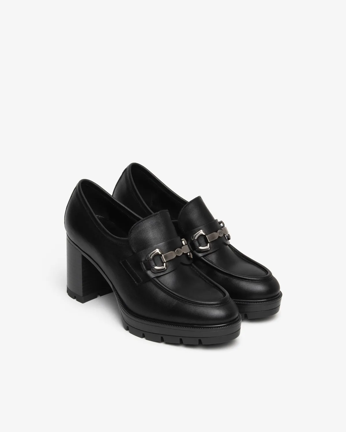 NeroGiardini mocasini damă piele cu toc 8 cm