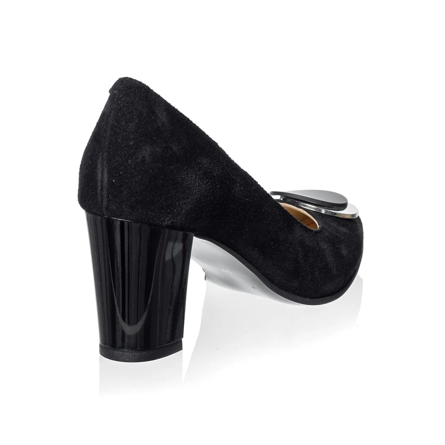 Catinca Shoes A30 NA pantofi dama negru antilopa piele