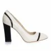 Catinca Shoes 2693 BN pantofi piele bej cu negru