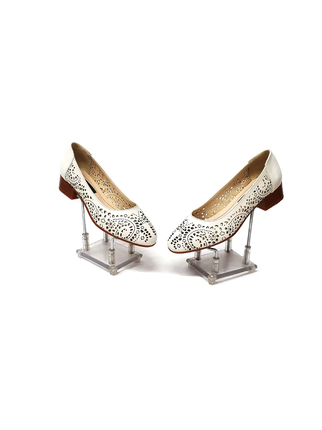 Catinca Shoes T19 pantofi dama piele naturala bej sidef