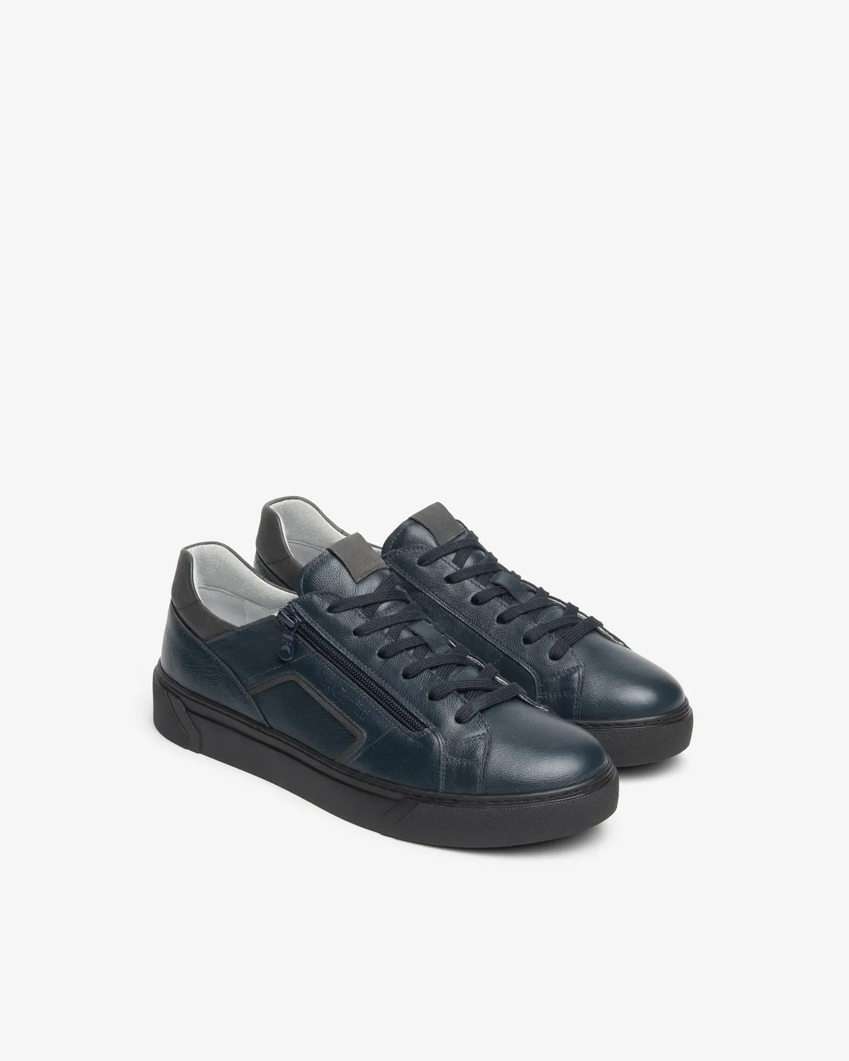 NeroGiardini sneakers barbati piele cu fermoar lateral