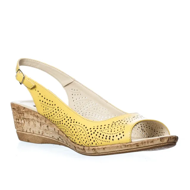Catinca Shoes P27 G sandale dama piele naturala galben