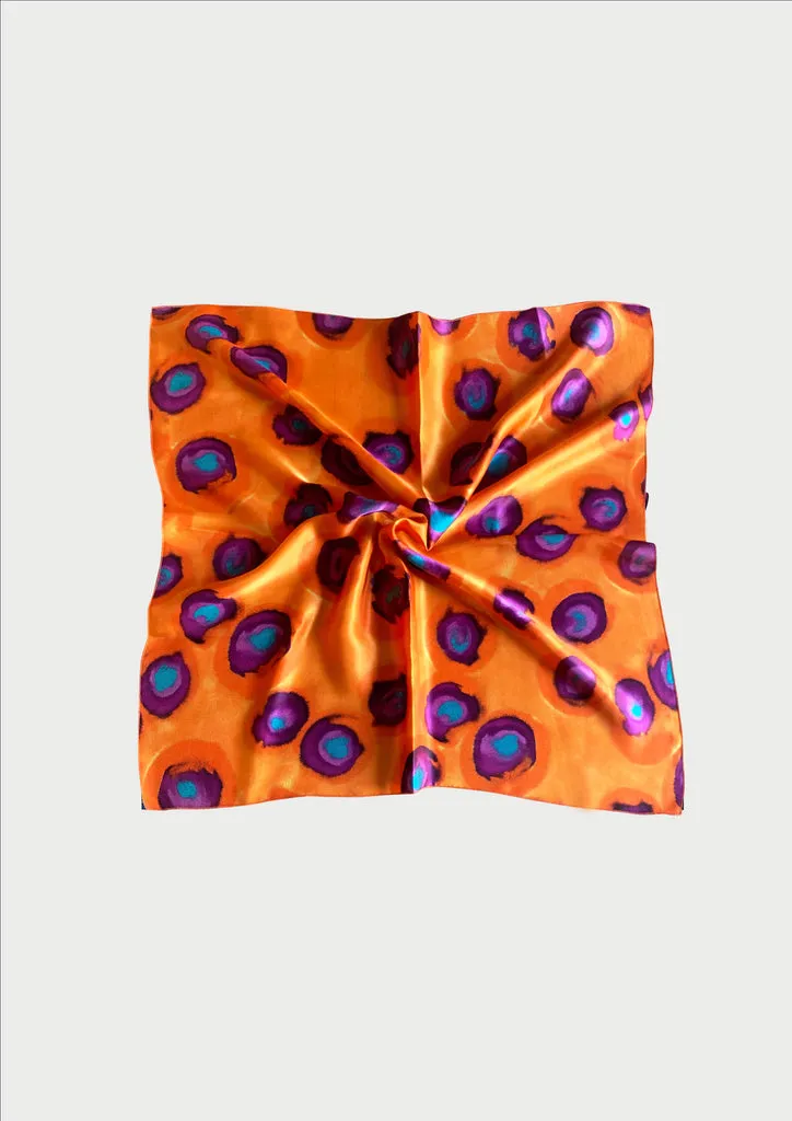 Flagelus Coco Orange esarfa matase 65x65 portocaliu
