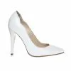 Catinca Shoes 113 AS stiletto piele alb sidef