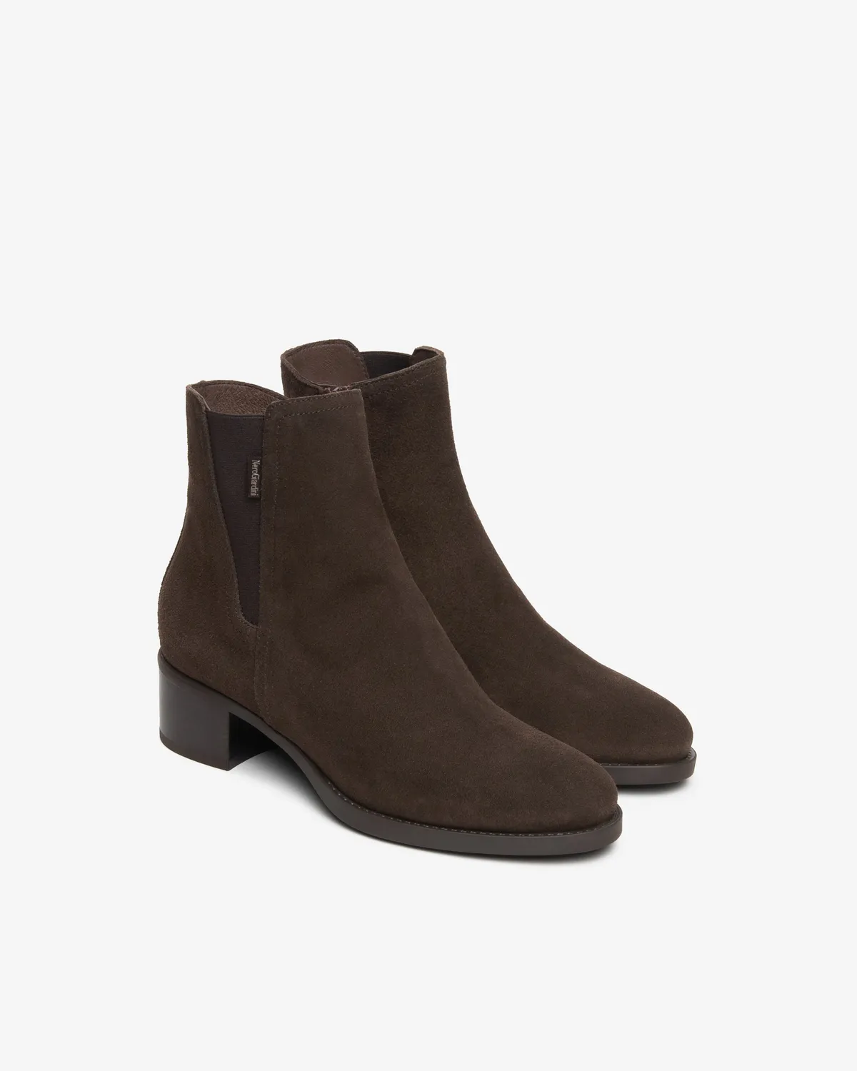 NeroGiardini ghete chelsea damă piele întoarsă toc 4cm