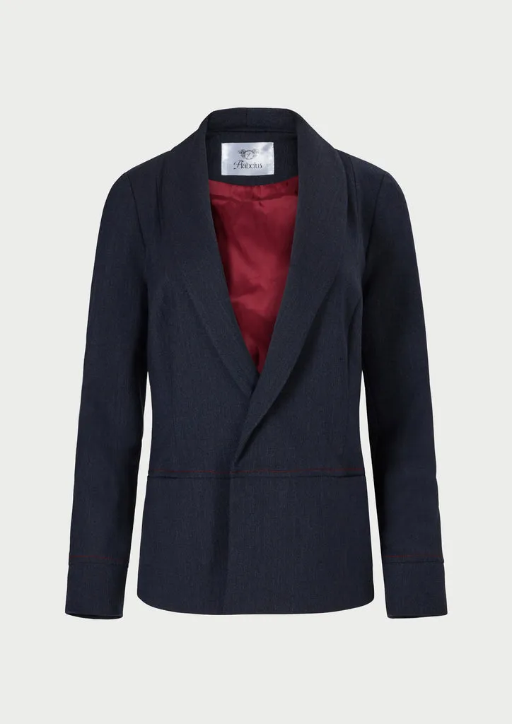 Flagelus Edward Blazer sacou bleumarin lana