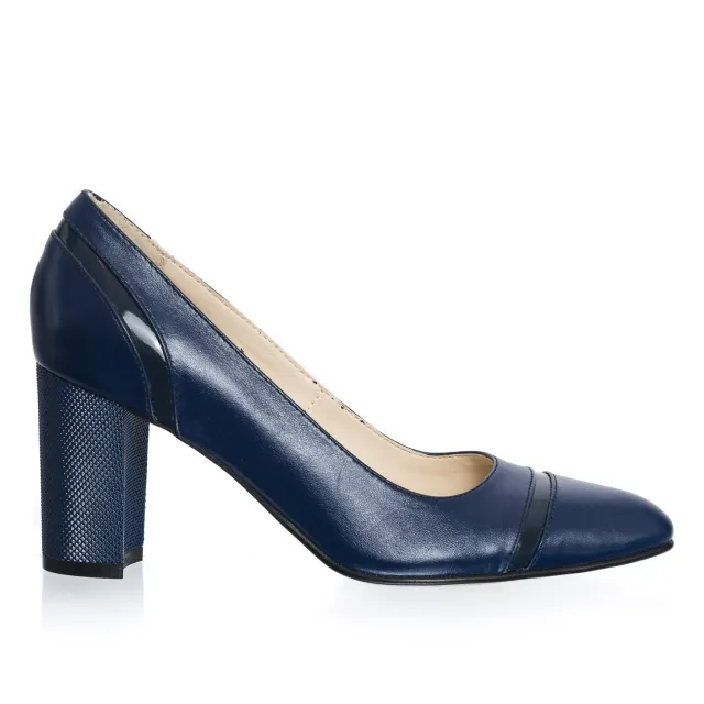 Catinca Shoes 115 ANL pantofi dama albastru lac piele