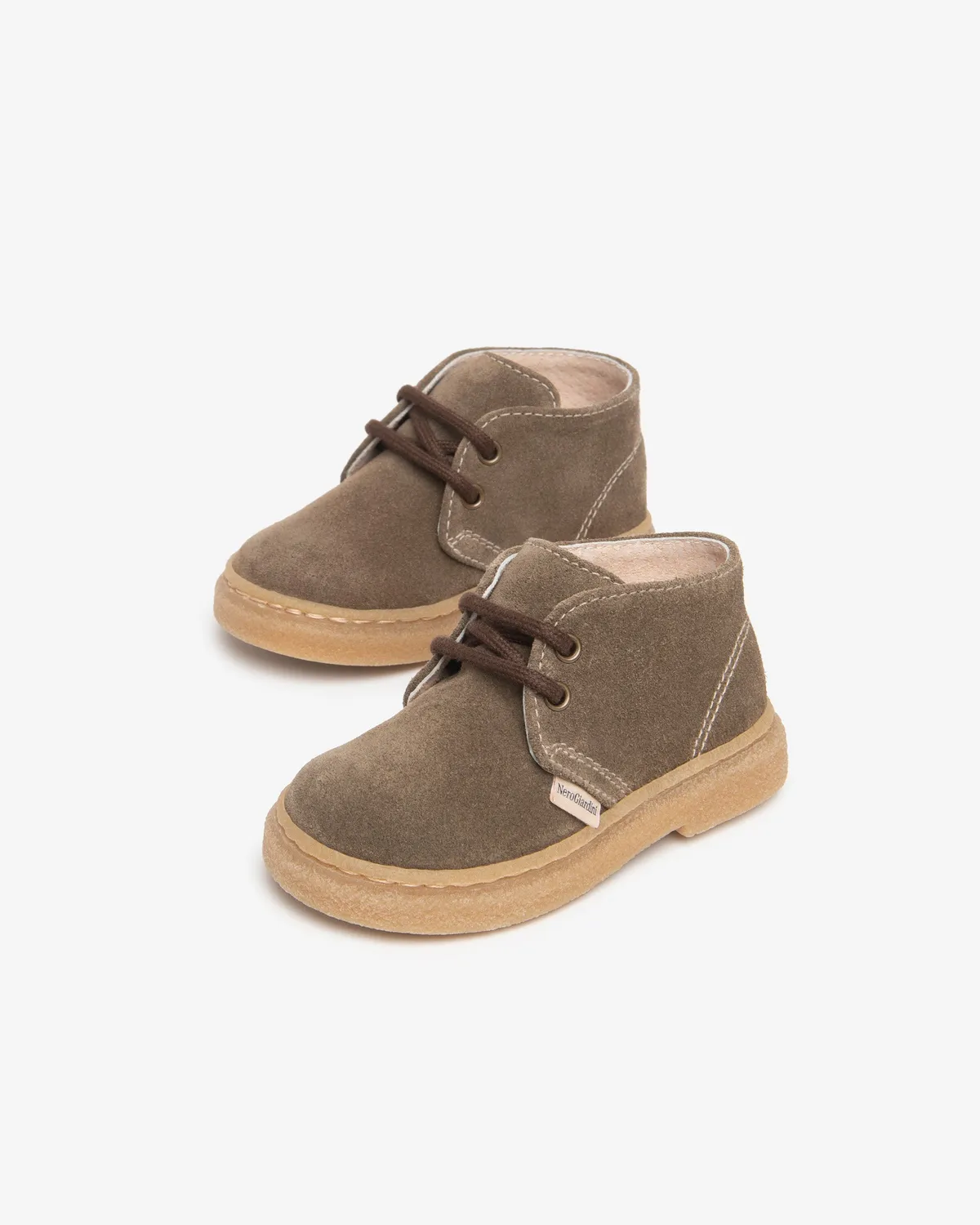 NeroGiardini Junior desert piele intoarsa baieti maro