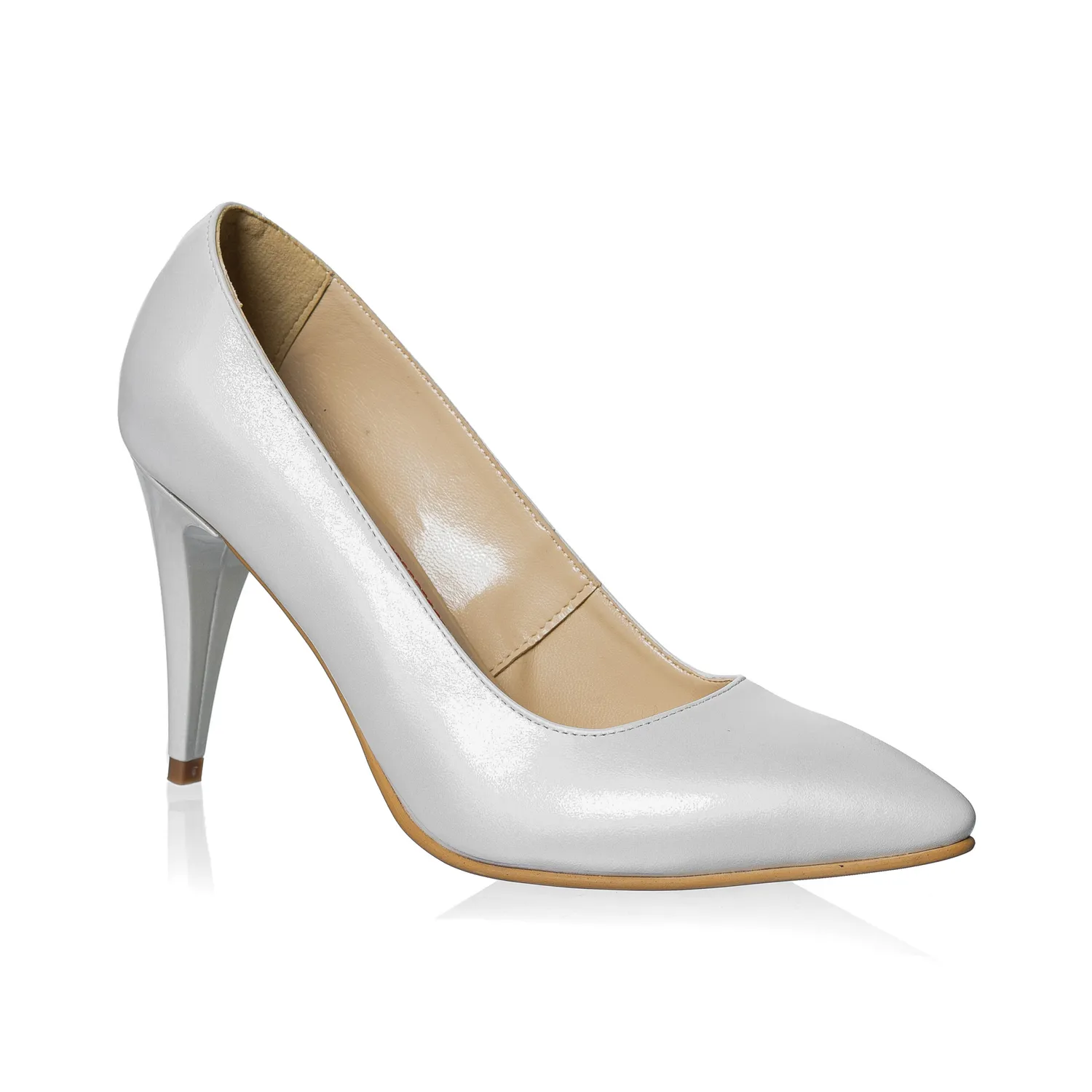 Catinca Shoes A16 pantofi damă piele naturală alb box