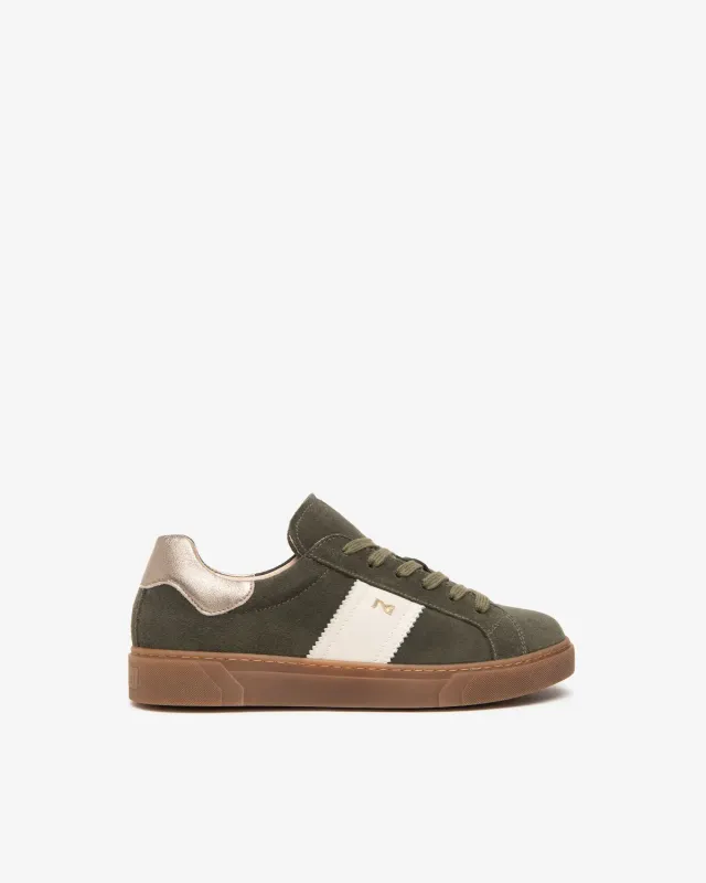 Sneakers damă NeroGiardini piele întoarsă cu șiret