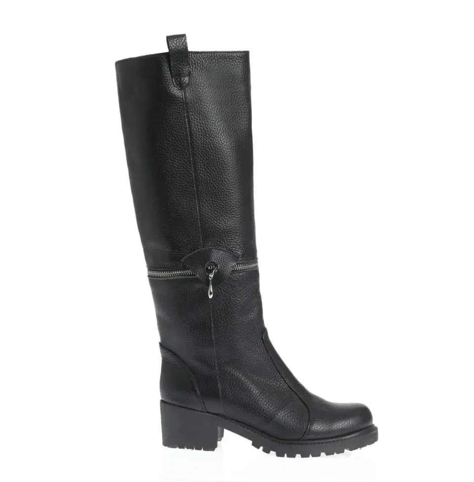 Ana Urbana Shoes Florentina cizme negre piele fermoar