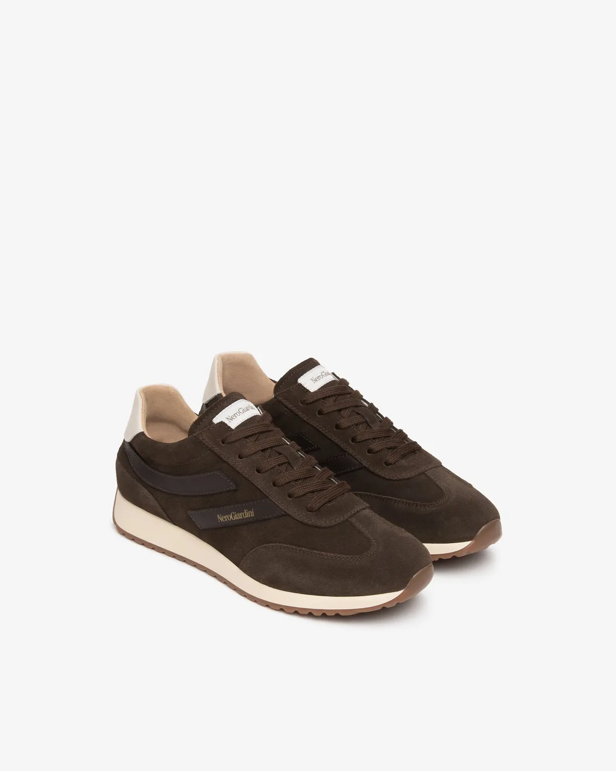 NeroGiardini sneakers damă piele întoarsă șiret