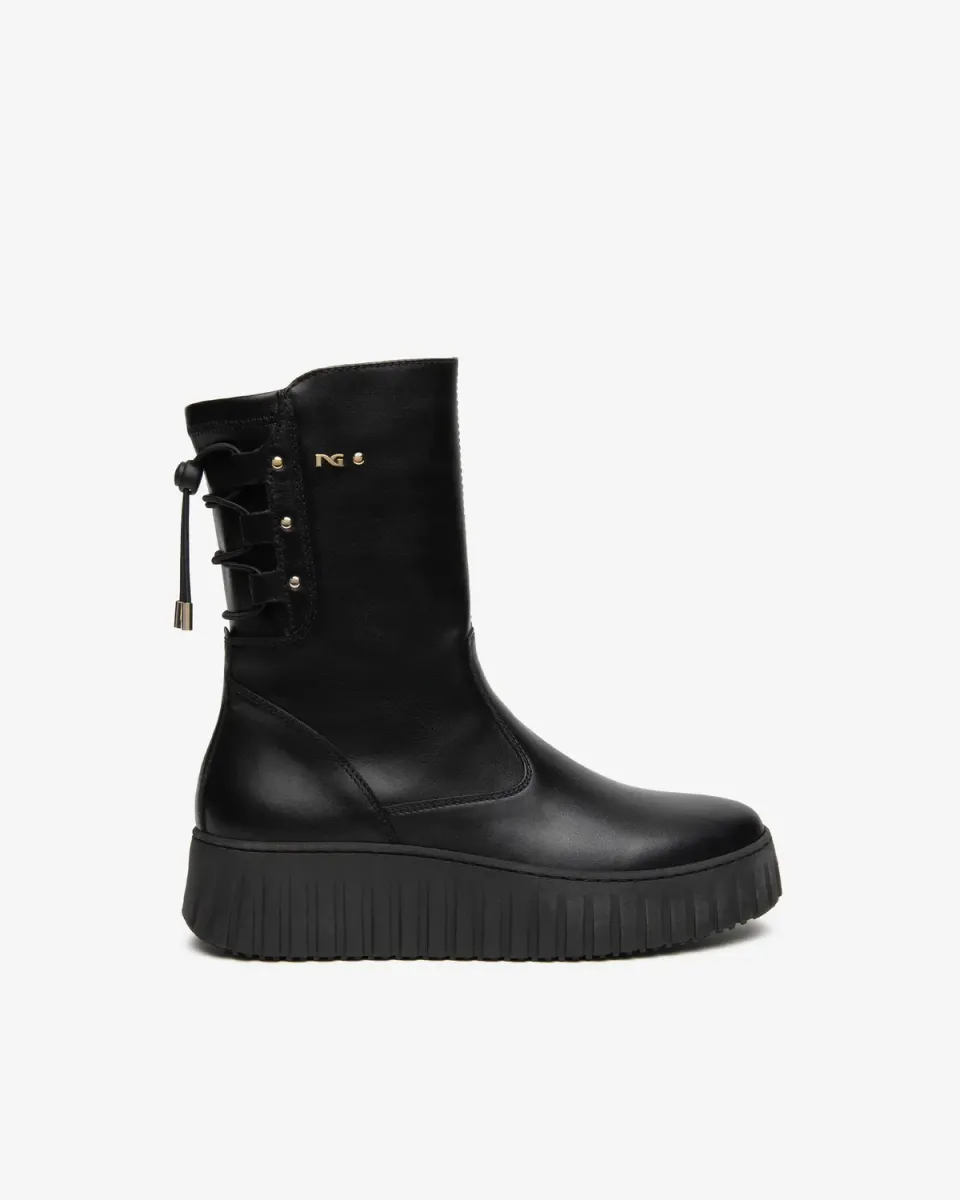 NeroGiardini botine dama piele cu platforma 55 mm toamna-iarna