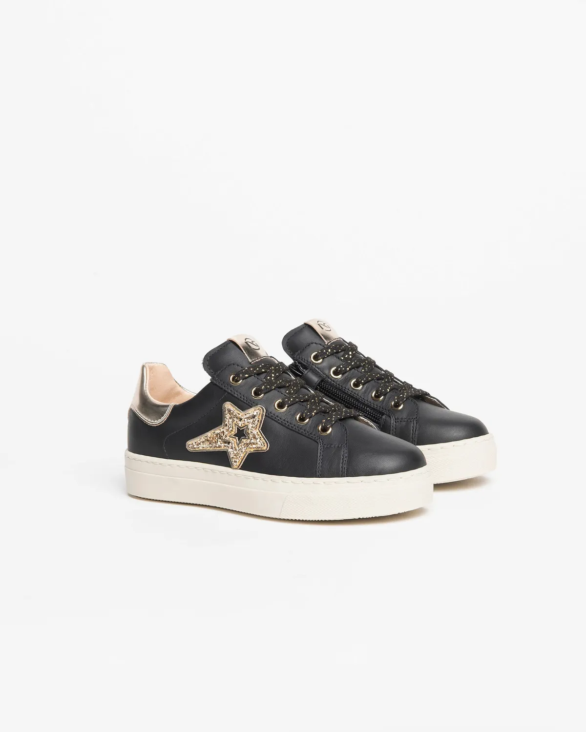 NeroGiardini Teen sneakers fete piele cu fermoar