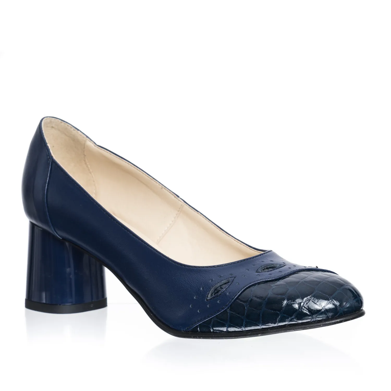 Catinca Shoes 03 ABC pantofi damă albastru piele naturală