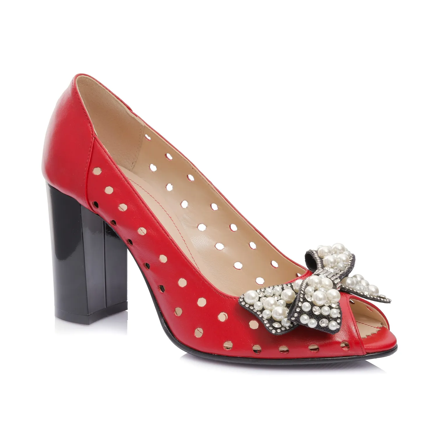 Catinca Shoes F23M RB sandale dama piele naturala rosu box
