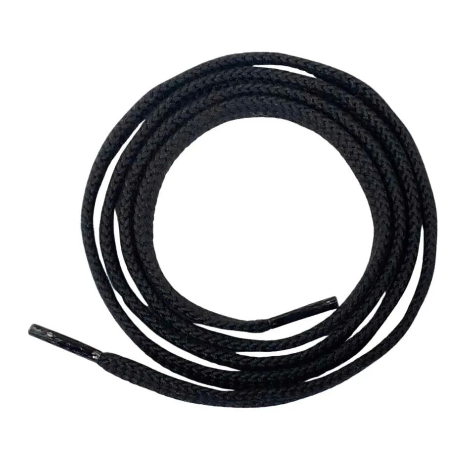 BÄR Flat Cotton Drawstrings șireturi negre bumbac