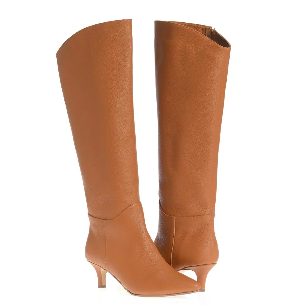 Ana Urbana Shoes Denisa cizme camel pana la genunchi