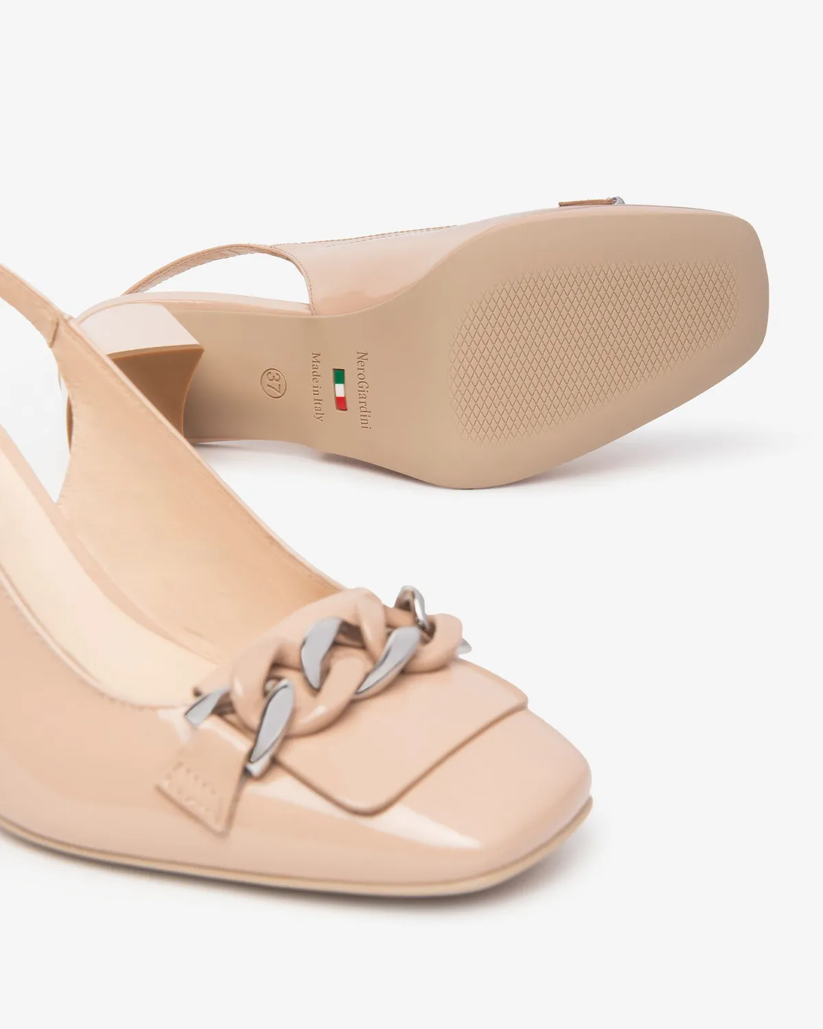 NeroGiardini pantofi slingback piele lacuita dama