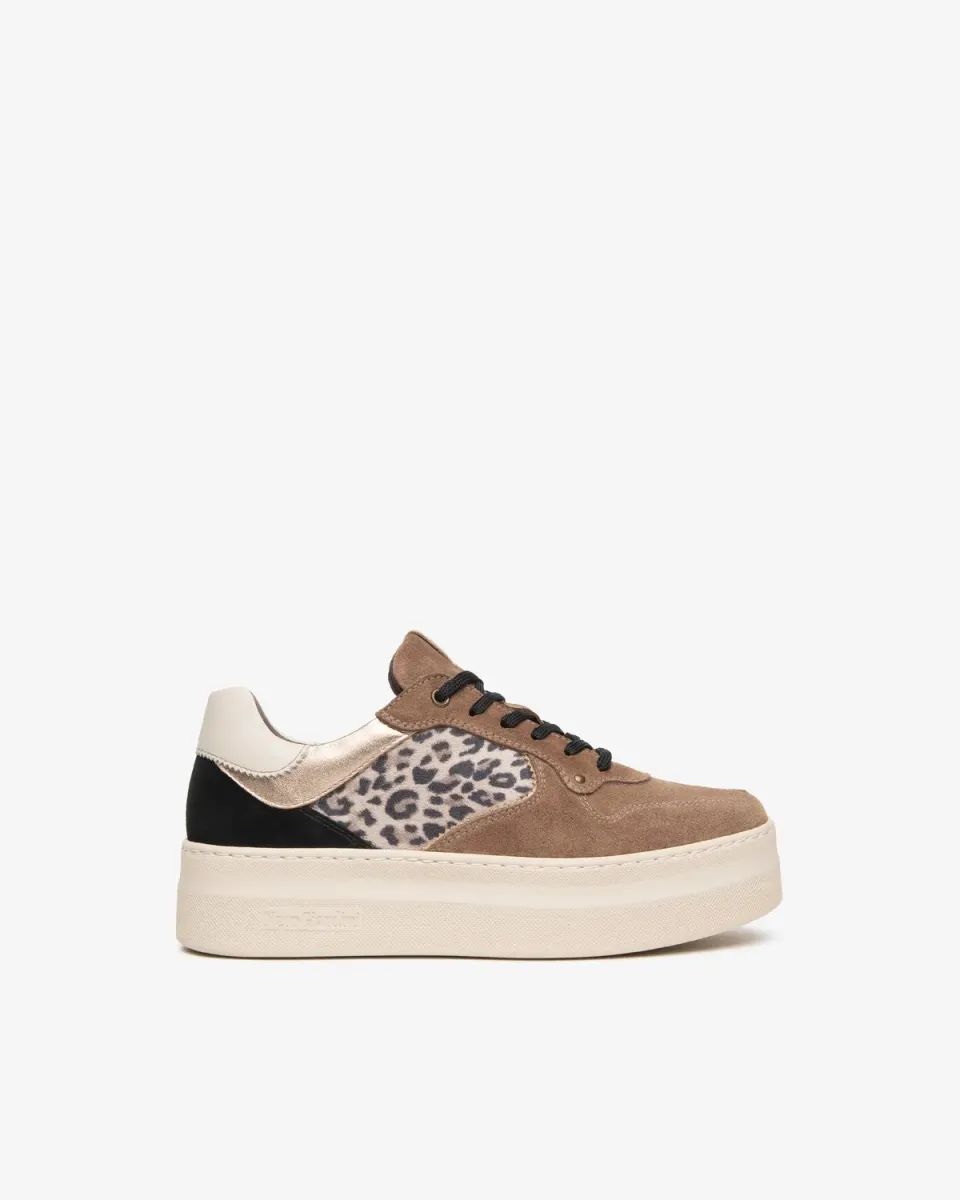 NeroGiardini sneakers dama platform piele animal print