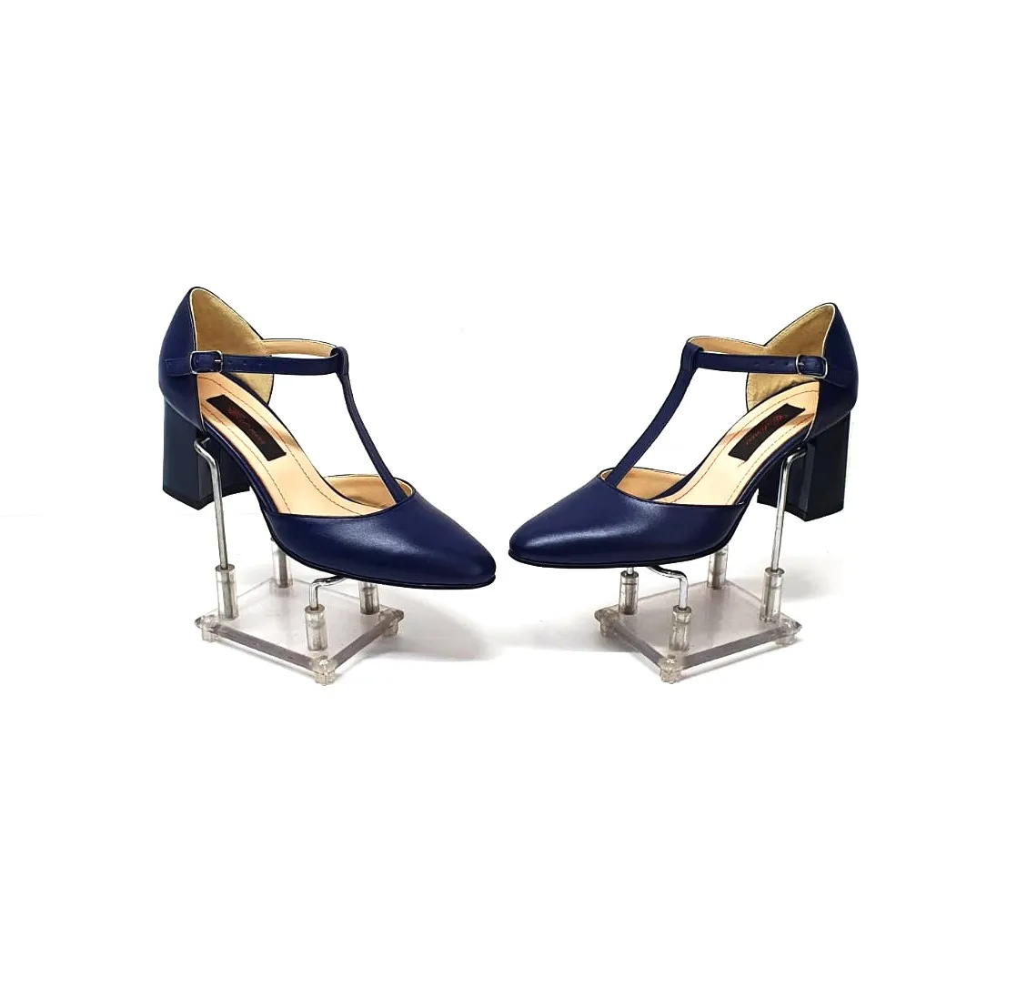 Catinca Shoes D13 BB sandale dama piele naturala bleumarin box