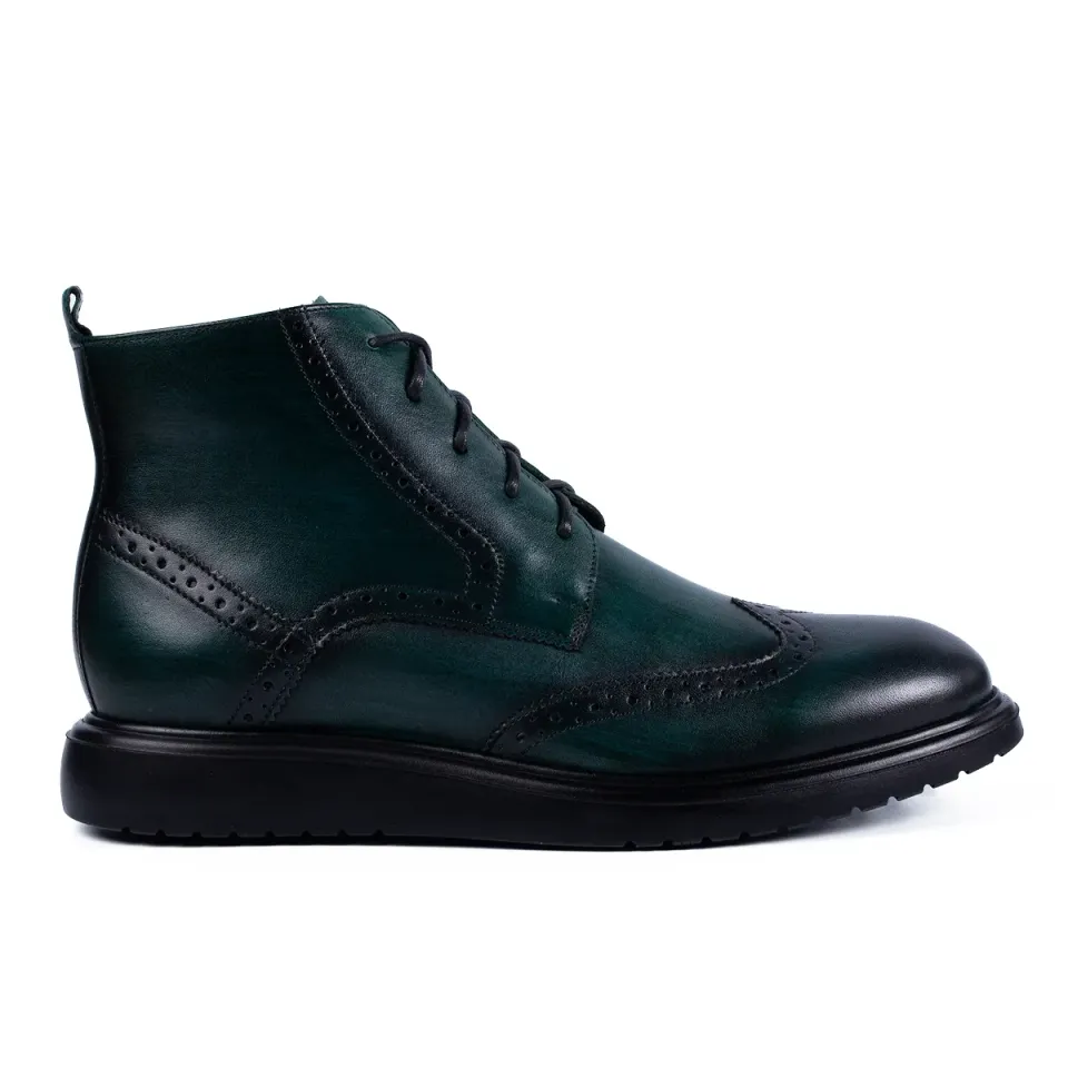 Lucas Shoes Ghete 850 Dudu verde bocanci piele iarnă