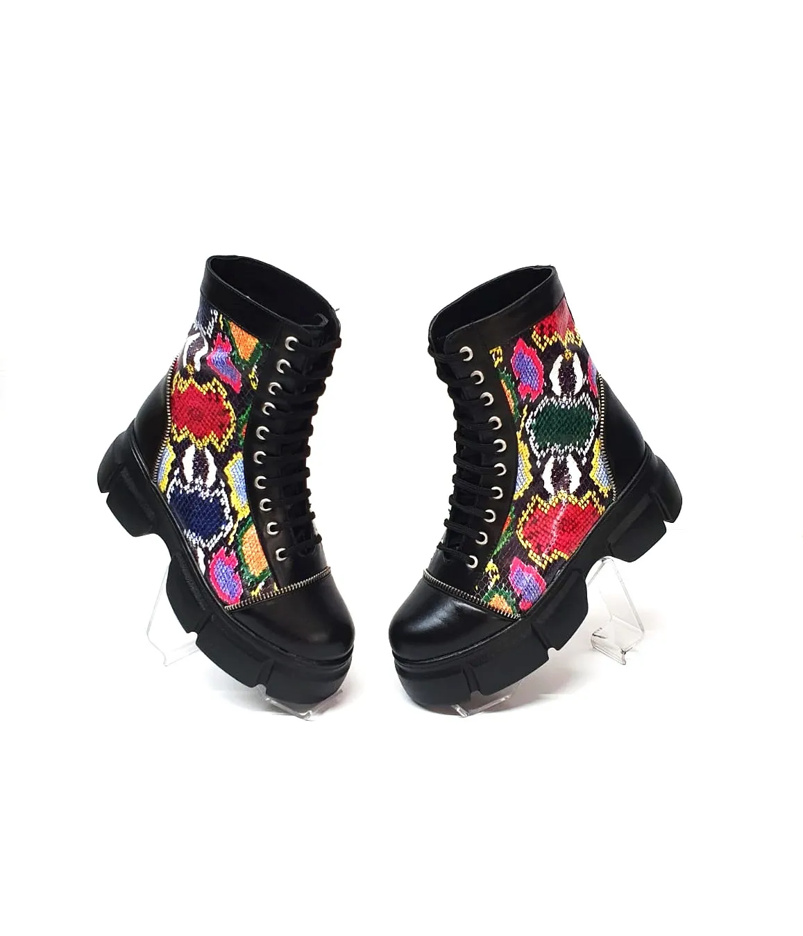 Catinca Shoes BC31 NBCC bocanci dama piele negru croco
