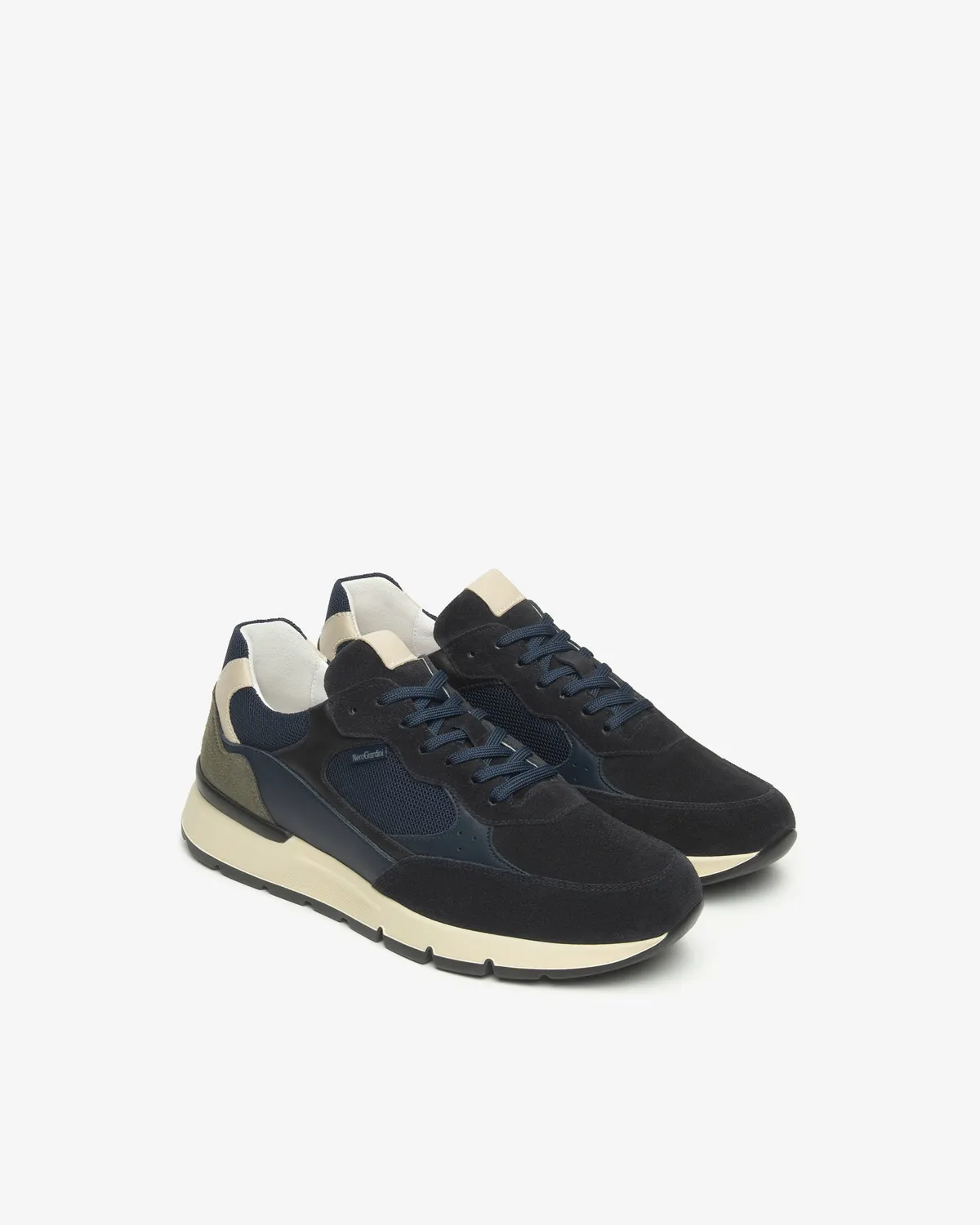 NeroGiardini sneakers barbati piele textil Memory