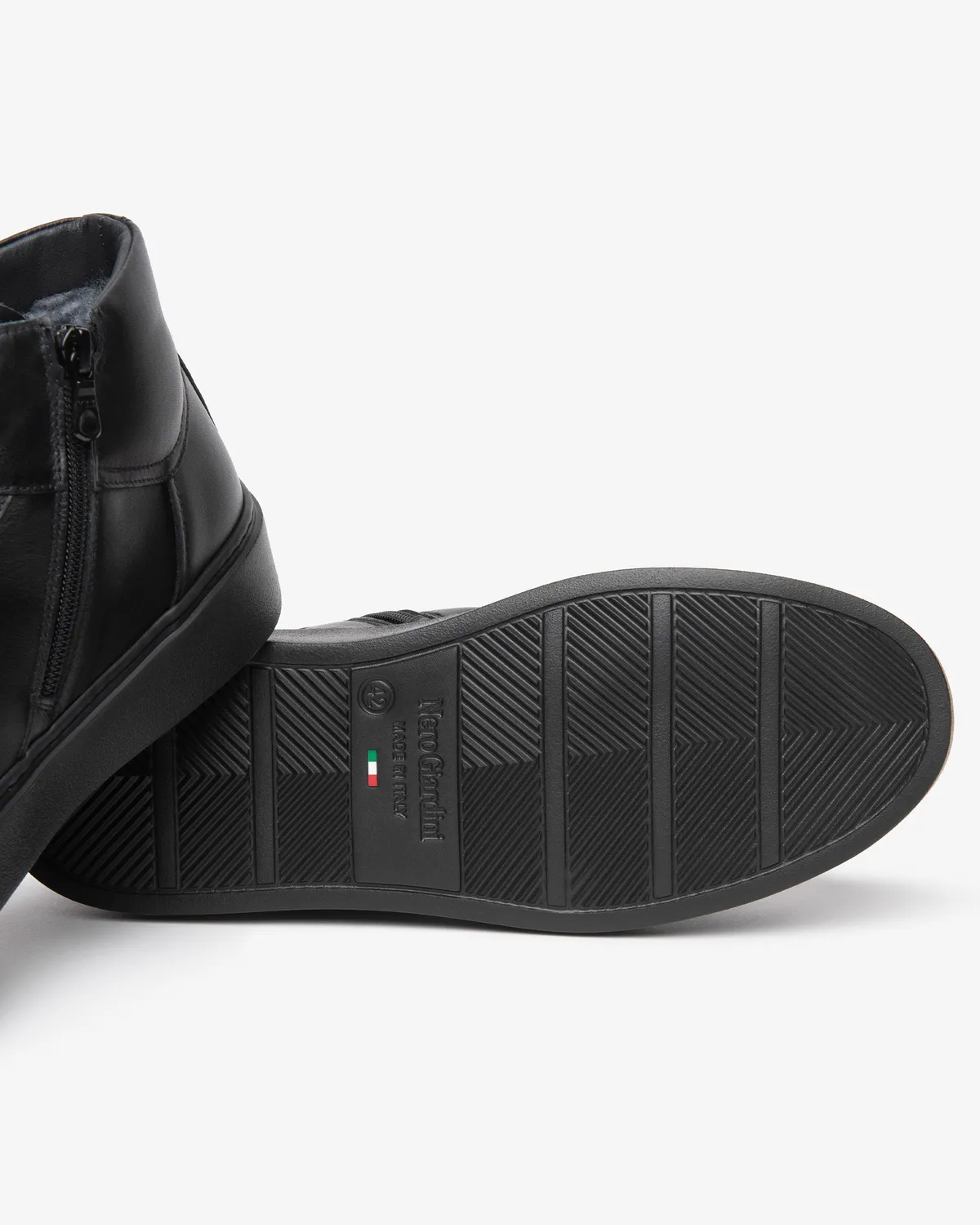 NeroGiardini sneakers piele barbati high-top fermoar