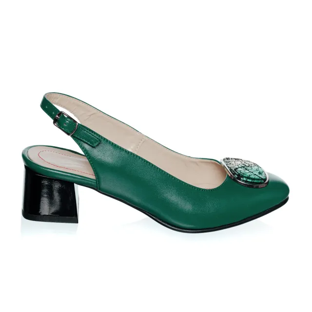 Catinca Shoes D21 VBVS sandale piele verde box